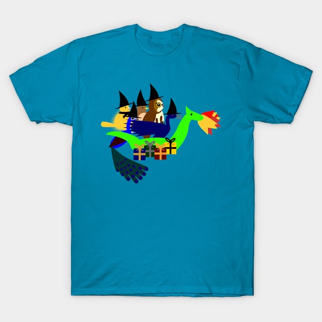 Party Dragon T-Shirt by lybcomic